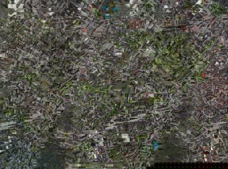 Farbtupfer im Einheitsgrün